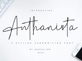 Anthanista Handwritten Font