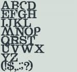 Dry Transfer Clarendon Crusty Font