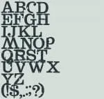 Dry Transfer Clarendon Crusty Font