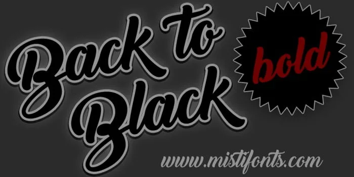 Back to Black Font 