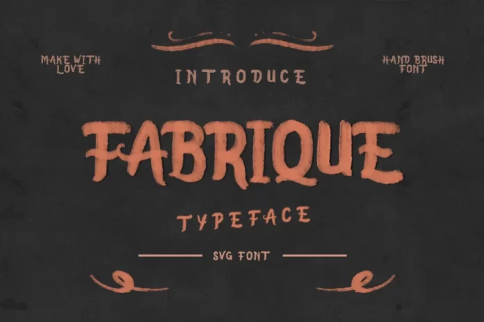 Fabrique SVG Font