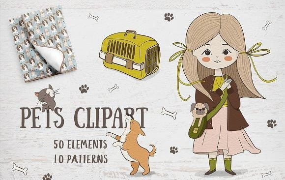 Cute pets clipart Free Download