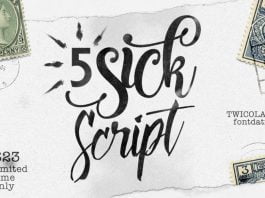 5 Sick Script Font