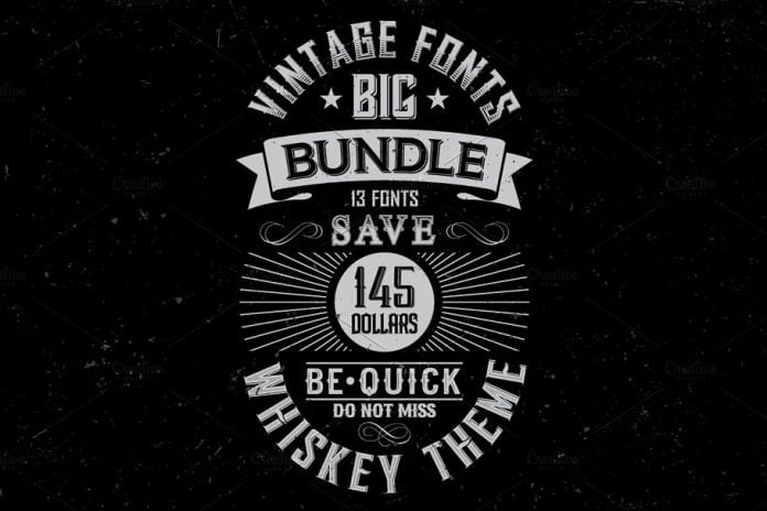Whiskey Fonts BIG Bundle
