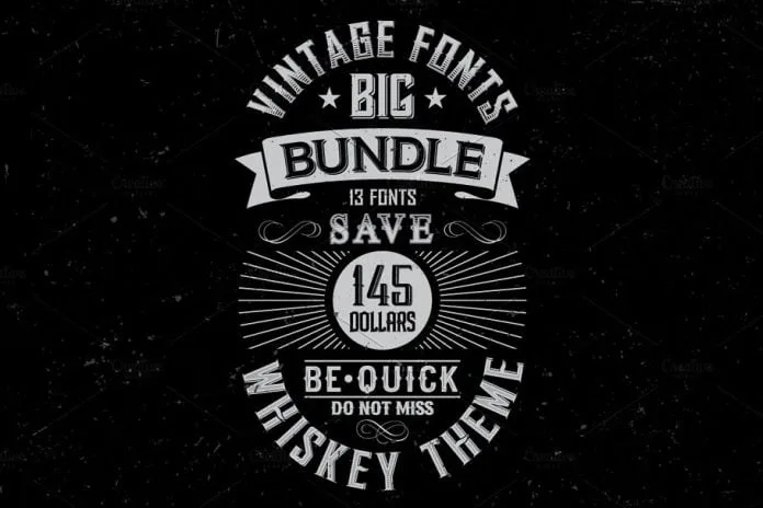 Whiskey Fonts BIG Bundle