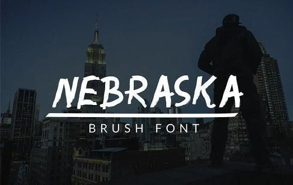 NEBRASKA – CLEAN BRUSH FONT