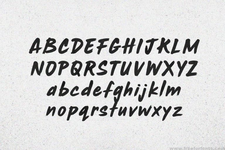 Rush Hour Brush Font Free Download