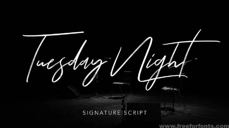 Tuesday Night Script Font Free Download