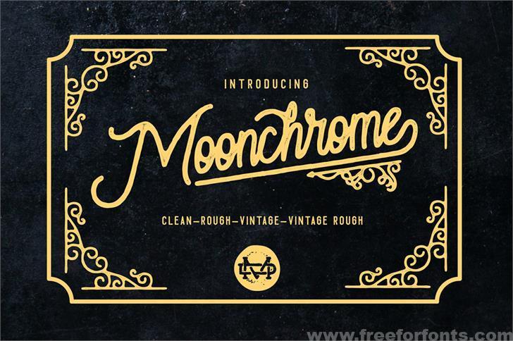 Moonchrome Typeface Font Free Download