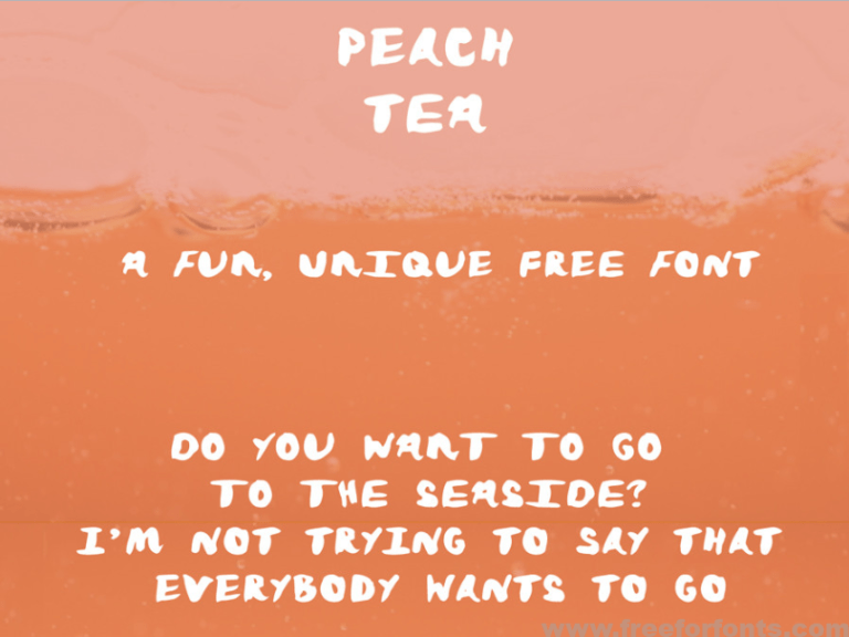 Peach Tea Font Free Download