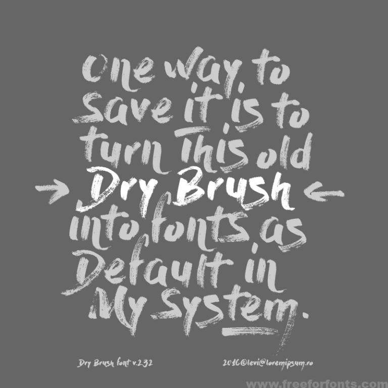 Dry Brush Font Free Download