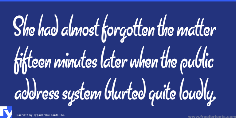 Barrista Font Free Download