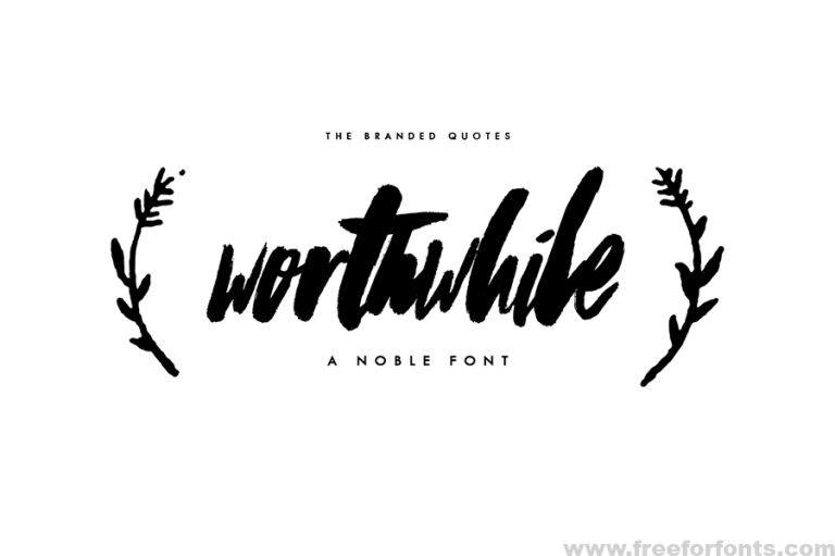 Worthwhile Font Free Download