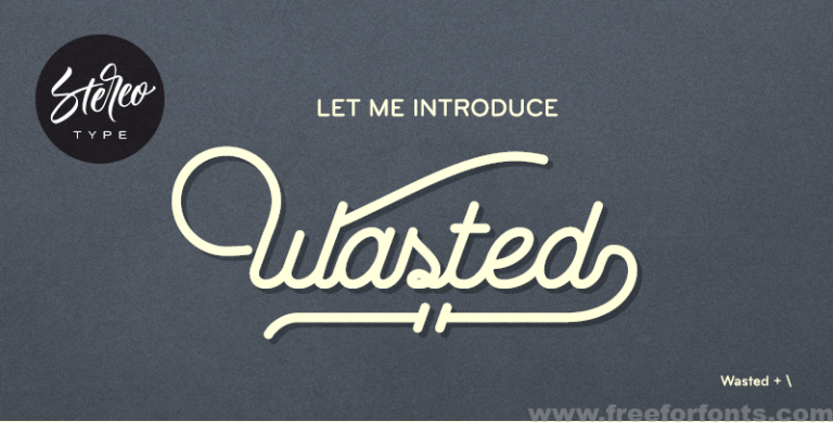 Wasted Font Free Download
