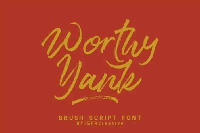 Worthy Yank Brush Font