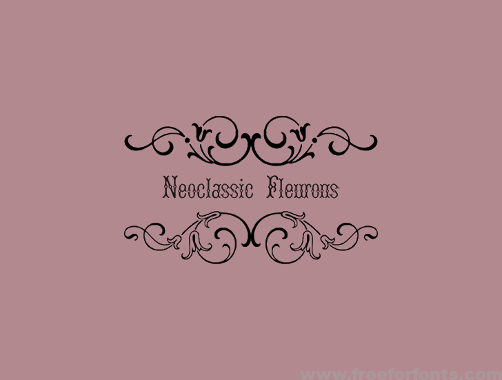NeoclassicFleuronsFree font