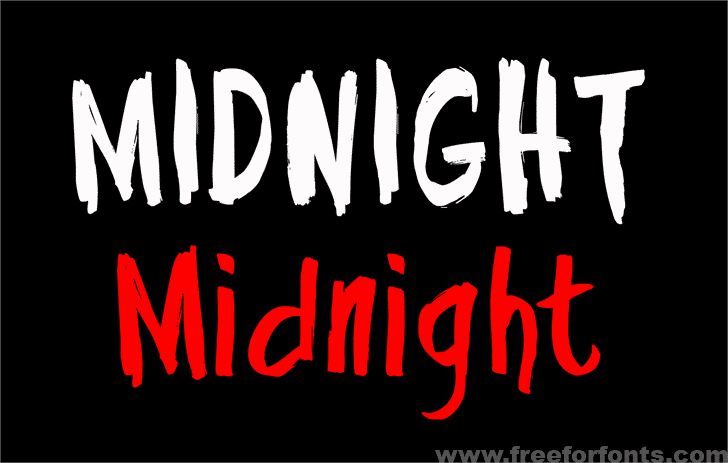 Midnight font