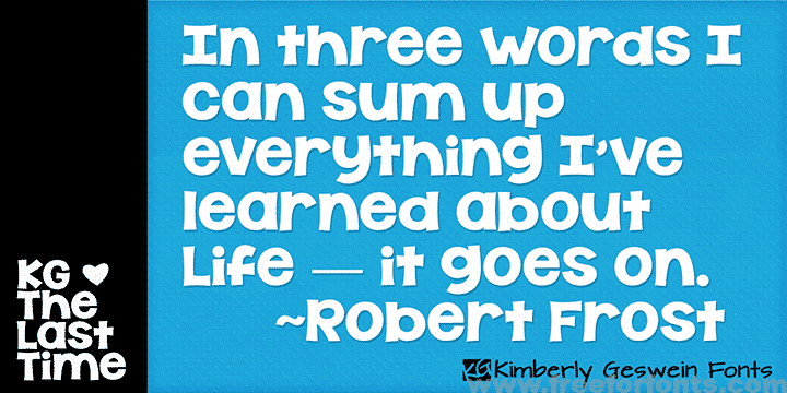 KG The Last Time font