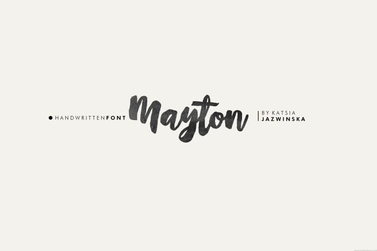 Mayton Brush Script Font Free Download