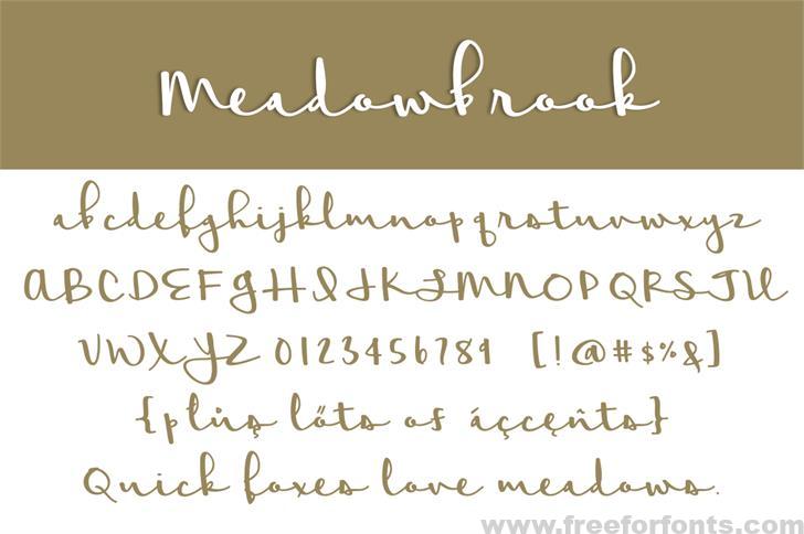 Meadowbrook Font Free Download