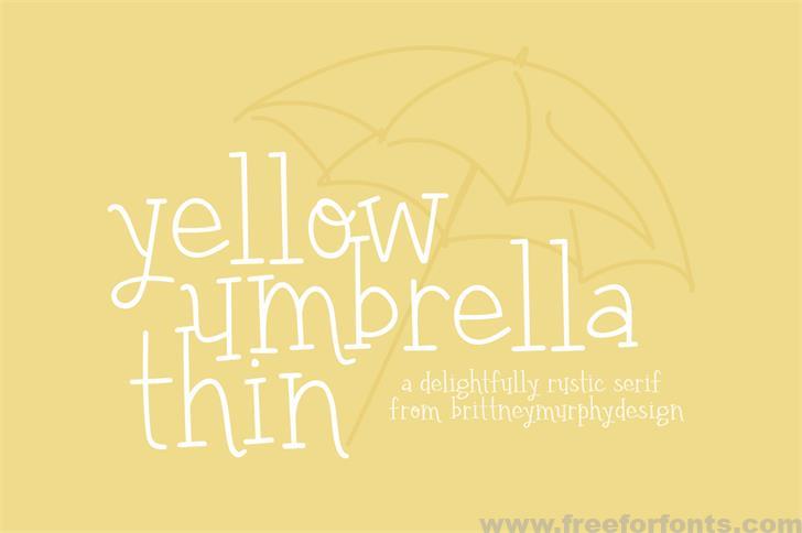 Yellow Umbrella Font Free Download