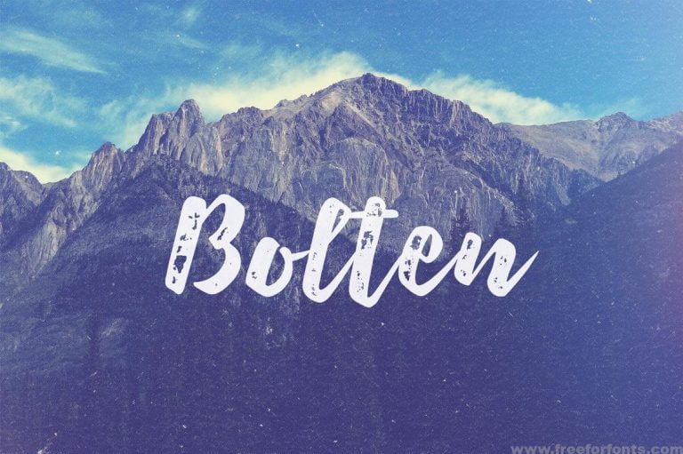 Bolten Typeface Font Free Download