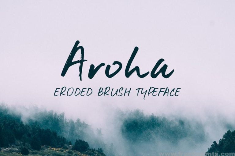 Aroha Brush Font Free Download
