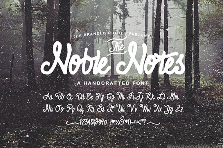 Noble Notes Font Free Download