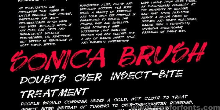 Sonica Brush Font Free Download
