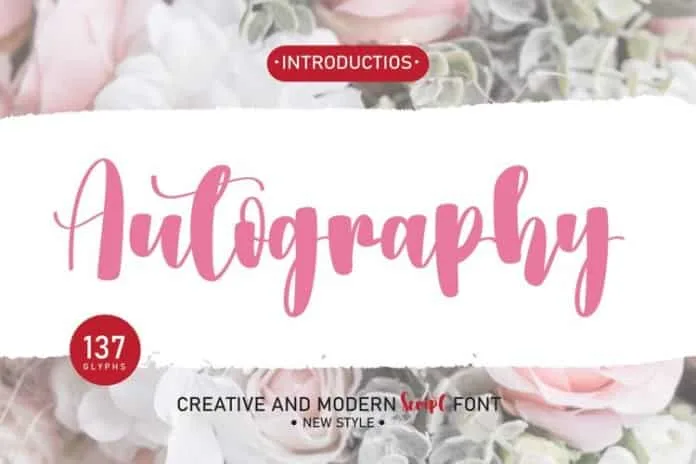Autography Script Font