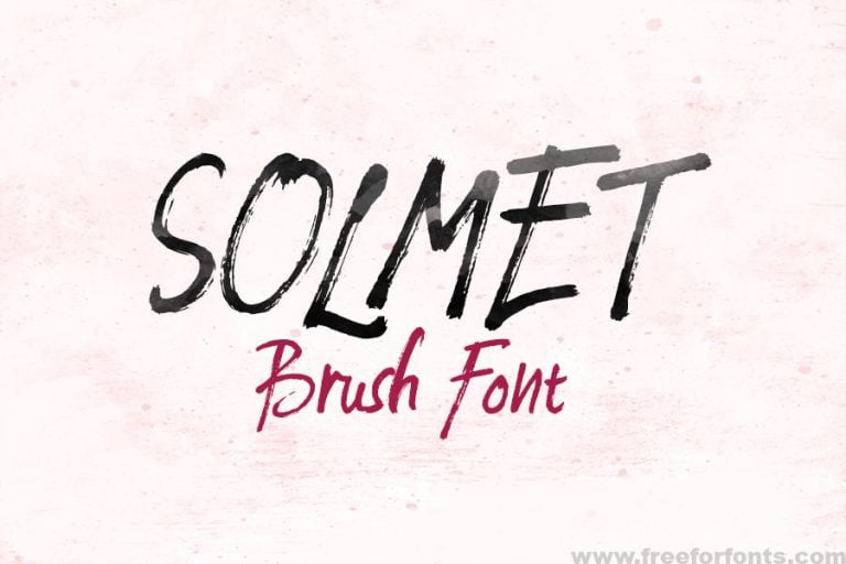 Solmet Marker Font Free Download