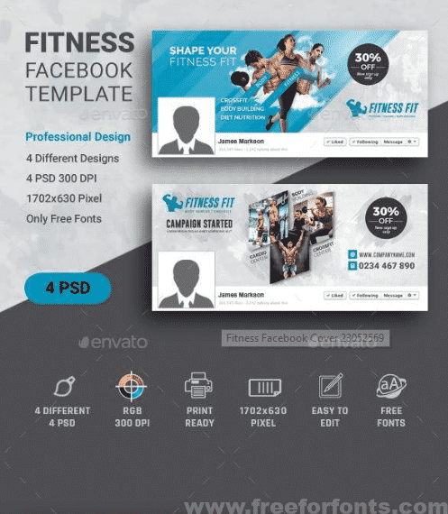 Fitness Facebook Cover 23052569