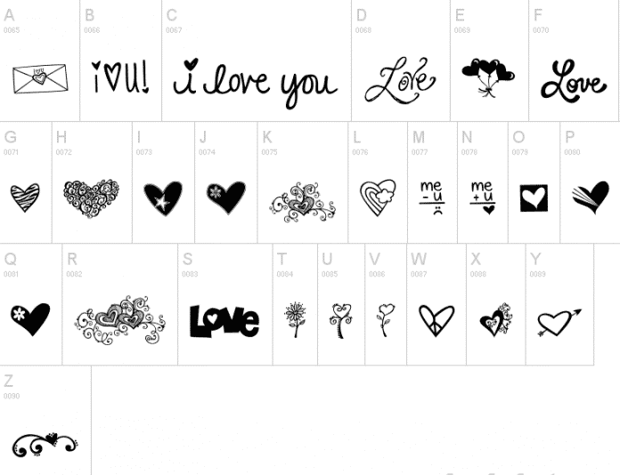 KG Heart Doodles Font