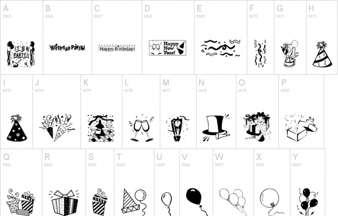 LCR Party Dings Font