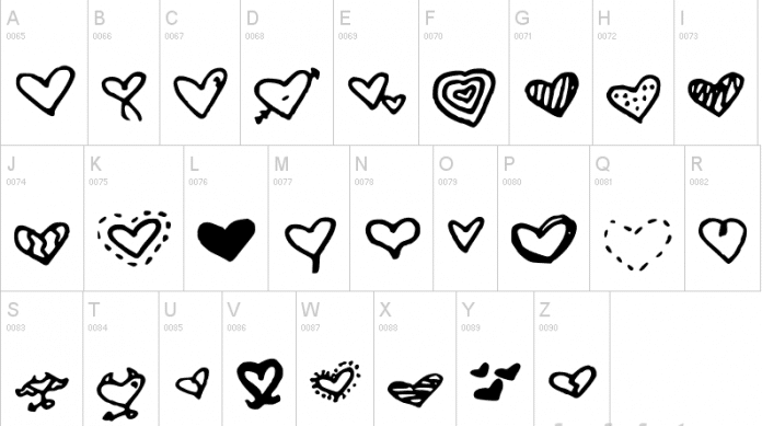 MW Heart Font