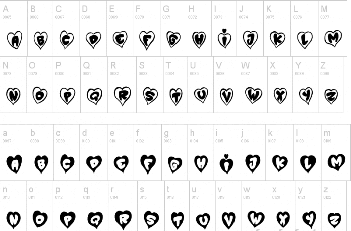 P'tit Coeur d'Amour Font