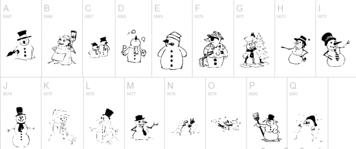 KR Snow People Font
