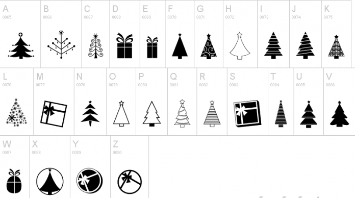 KG Christmas Trees Font