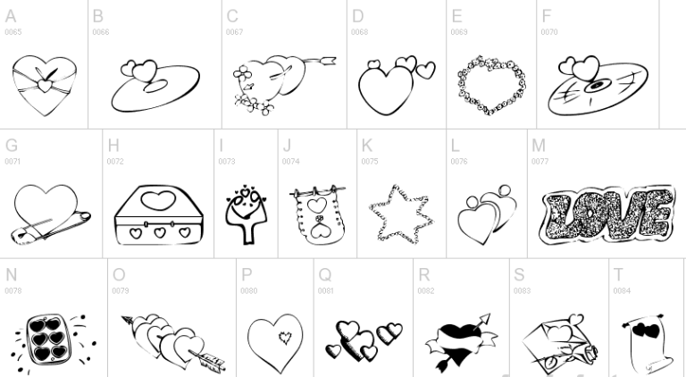 KR Valentines 2006 Seven Font