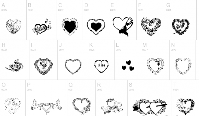 Hearts by Darrian Font