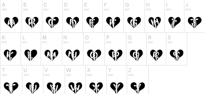 Heart Broken Font
