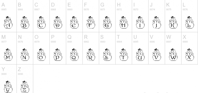 PF Snowman Font
