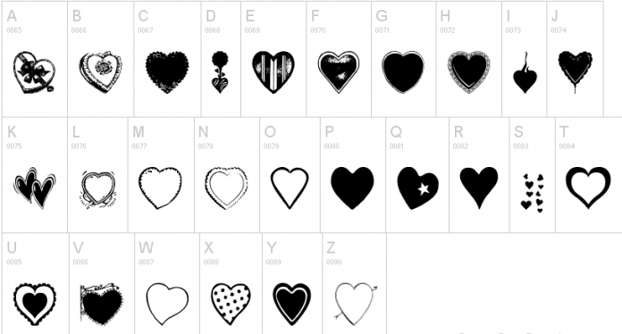 Hearts Galore Font