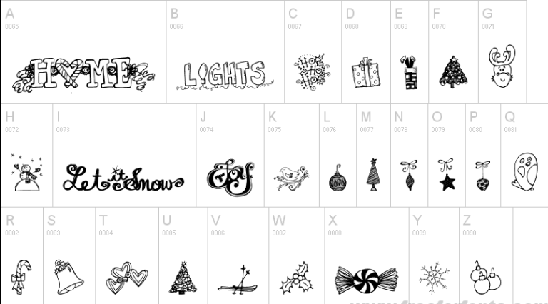 Janda Christmas Doodles Font