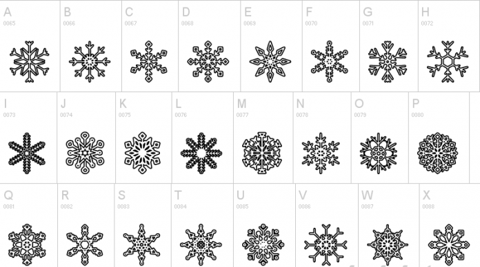 Snowflakes St Font