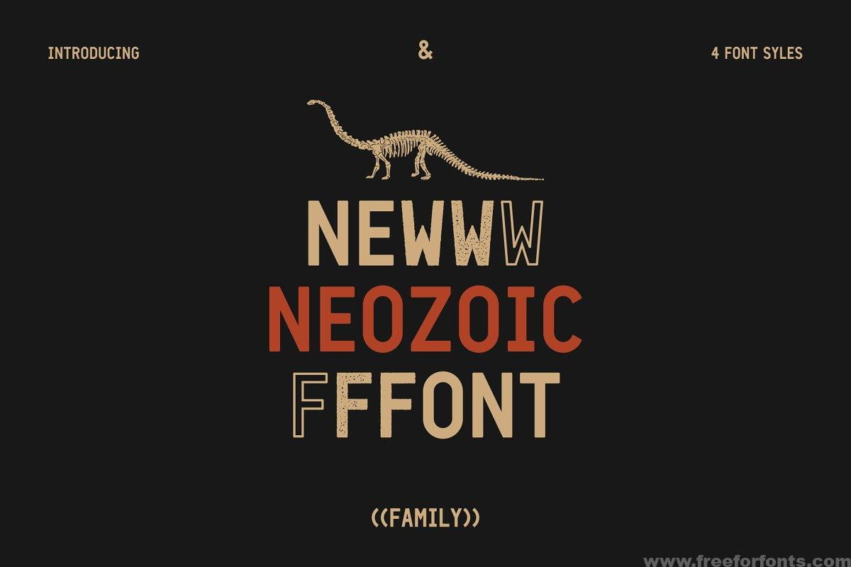 Neozoic Font Family - 4 Fonts