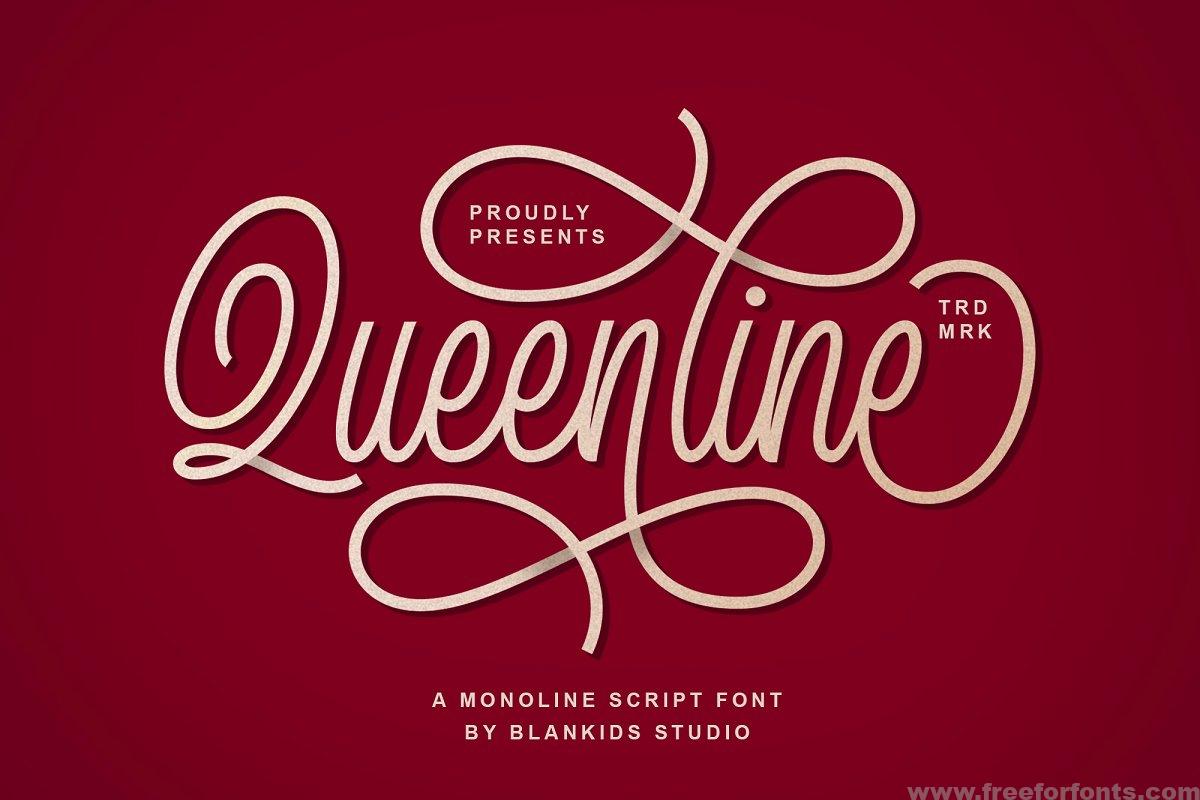 Queenline Script FontQueenline Script Font
