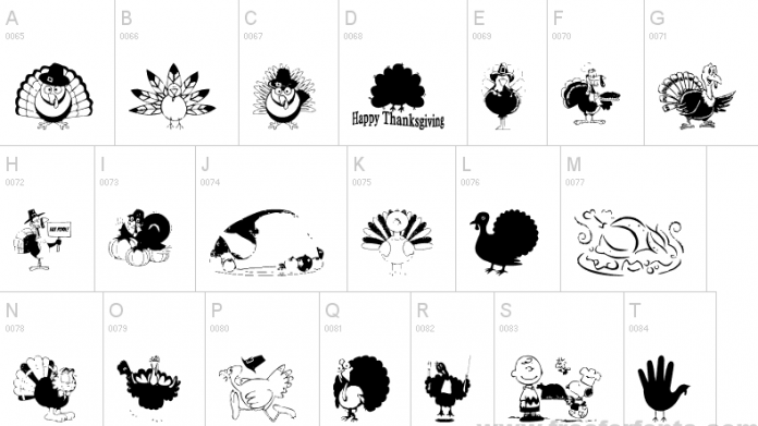 Thanksgiving Turkey Font