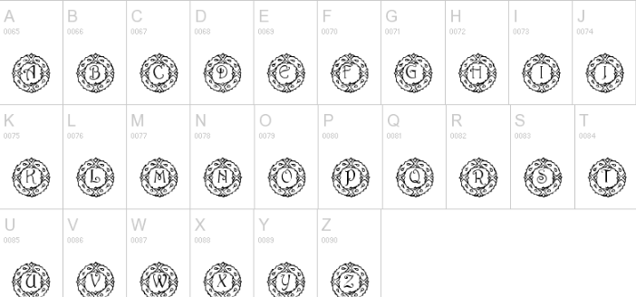 PF Wreath Font