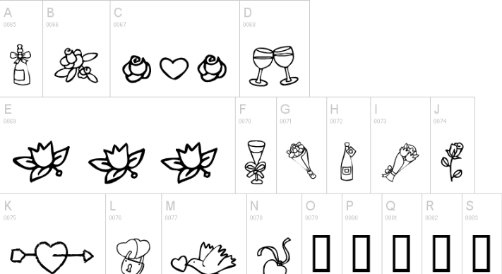 KR Cuori Divertenti 1 Font